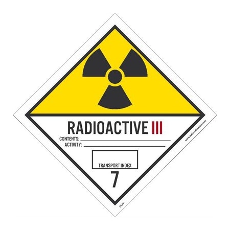 Radioactive Iii Label, Pk25